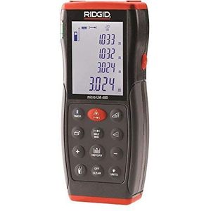 RIDGID 36813 Model Micro LM-400 Geavanceerde Laserafstandsmeter, Bluetooth Connectie, iOS en Android Conjuction App beschikbaar