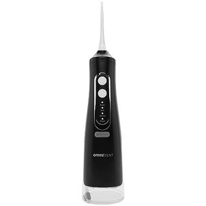 emmi-dent Draadloze monddouche, 310 ml, interdentale tandreiniger met 360° reiniging voor grondige tandverzorging, 4 reinigingsmodi, 4 sproeiers