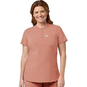 Carhartt Scrubs C12910 Dames Force Cross-Flex Modern-Fit Henley Tuni - Medium - Mauve