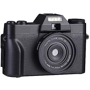 48MP digitale camera 4K 180 ° flip-screen webcam for groothoek macrolens Heldere Gedetailleerde Beelden(Standard,Only Camera)