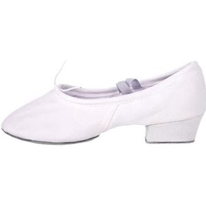 Ballet Schoenen Jazz Dans Schoenen Vrouwen Meisjes Salsa Latin Dansschoenen Praktijk Ballet Ballroom Tango Schoen Professionele Leraren Dans Sneakers Ballet Slippers, Wit, 39.5 EU