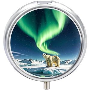 Ronde pillendoos 3 compartimenten draagbare medicijnpillendoos één maat pillendoos voor zakpillenorganisator en vitaminecontainers voor reizen