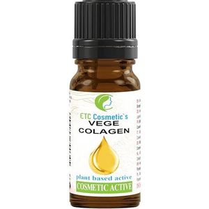 VEGE-COLLAGEN - 10 ml (plantaardig collageen) - gebruik als ingrediënt voor cosmetische formuleringen: crèmes, lotions, toners, waterige serums, gels, mascara, haarsprays, gels en stylingoplossingen