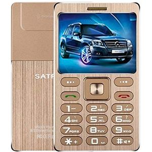 Simvrije en ontgrendelde mobiele telefoon SATREND A10 kaartmobiele telefoon, 1,77 inch, MTK6261D, 21 toetsen, ondersteuning Bluetooth, MP3, anti-verlies, remote capture, FM enz. (kleur: goud)