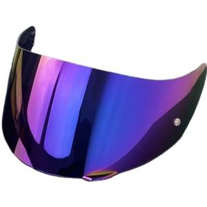 Motorhelm vizier lens, Helmvizier, K1 Motorhelmschild for K1 K1S K3SV K5 K5S Vervangend Helmvizier for K5 (Goud)(Rainbow)