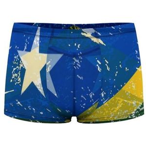 Solomon Eilanden Retro Vlag Heren Boxer Slips Sexy Shorts Mesh Boxers Ondergoed Ademend Onderbroek Thong