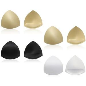 FUIPVGI Verwijderbare BH-pads voor dames, driehoekige beha-pads inzetstuk, beha-pads, inzetstukken voor dames, comfortabele sportcups, beha-inzetstukken voor bikinitop, badpak, 3 kleuren., one size