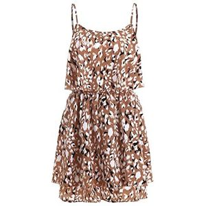 Off-the-shoulder Jumpsuit, Gelaagde Polyester Korte Jumpsuit Mouwloos Verstelbare Spaghettibandjes (M)