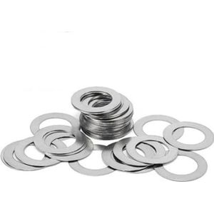 Borgringen 100 stuks roestvrij staal ultradunne platte vulring, dikte 0,1 mm precisie-afstelring, M3 M4 M5 roestvrijstalen pakking(M5x9)