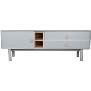 Home ESPRIT TV-meubel, blauw, grijs, polypropyleen, hout, MDF, 140 x 40 x 55 cm