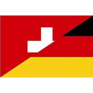 Vlag Duitsland - Zwitserland vlag 50 x 75 cm premium kwaliteit bootvlag motorvlag professionele kwaliteit