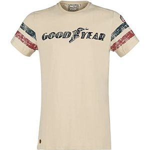 Goodyear Grand Bend T-shirt beige L 100% katoen Biker, Rock wear, Rockabilly, Street wear