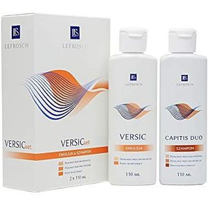 LEFROSCH VERSIC SET antischimmel-exfoliërende emulsie en anti-roos en schimmelwerende shampoo (antifungal exfoliating emulsion and anti-dandruff and antifungal shampoo) 110 ml + 110 ml