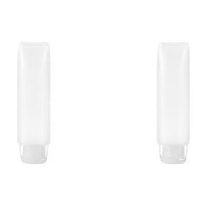 2 set Reizen Squeeze Fles Douchegel Tandpasta Container Hervulbare Lekvrije Pocket Knijpbare Dispenser Buis Accessoires 50 ML Transparant