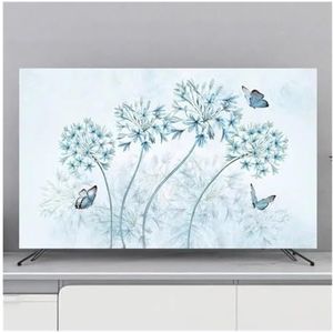 WLTYSM Tv-hoes, tv-hoes, bescherming, stofkap, huishouden, hangende tv, stofkap voor thuis, universele bloemen, decoratie, eenvoudige tv-displaybeschermers (B,58-60 inch 140 x 85 cm)