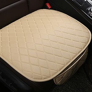 Stoelhoezen Beschermhoezen Pu Lederen Auto Seat Cover Voor Kia K5 Voor Telluride Voor Cerato Voor Cadenza K3 K9 Voor Spectra Voor Sorento Universele Kussen(Beige,1 Seat)