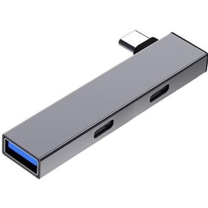 Aluminium USB C Hubs Type aan 2Type C+USB Uitbreiding voor Snelle Gegevenstransmissie Steunen Veelvoudige