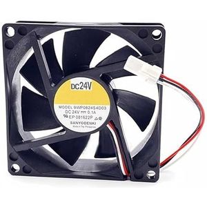 LMNCBVYA High-Performance 80mm 24V Cooling Fan for Inverter Drive - Model 9WP0824S4D03, 0.1A, 3-Wire Design