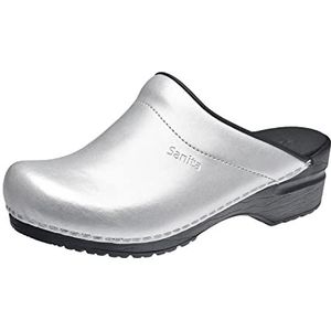 Sanita - Original-Sonja - Offene Clog - Zilver - PU Materiaal