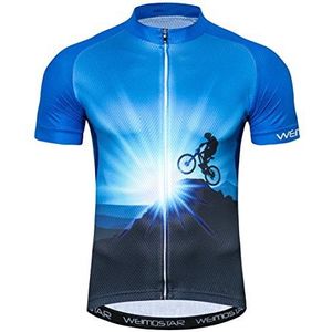 Weimostar Sportkleding fietsshirts korte mouwen fietskleding fietsshirt mannen MTB Jersey ademend zomer zwart, 11, XXL = Brust 108-112 cm