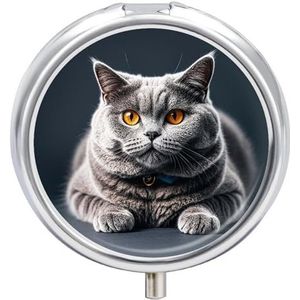 Ronde pillendoos 3 compartimenten draagbare medicijnpillendoos één maat pillendoos voor zakpillenorganisator en vitaminecontainers voor reizen