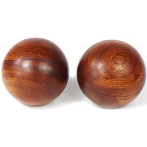 UOOOM Set van 2 houten massageballen voor handmassage gezondheidszorg bal (diameter 60 mm)