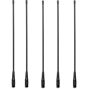Retevis RHD771 Walkietalkie-antenne, SMAF Elite-antenne, 15,4 inch dual-band UHF/VHF, compatibel met Retevis RT7 RT5 RT5R Baofeng BF-888S UV-5R UV-5RA UV-5RB UV-5RC radio-antenne (5 stuks)