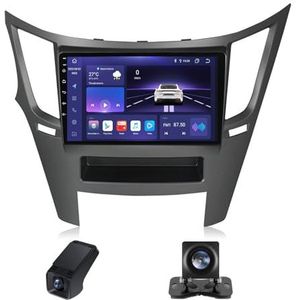 Android 13 Autoradio geldt voor Subaru Outback 4 BR Legacy 5 2009-2014 9 inch Touchscreen Autoradio met Wireless Carplay Android Auto Navi GPS Bluetooth WiFi+Telecamera Achterkant(NF-6)
