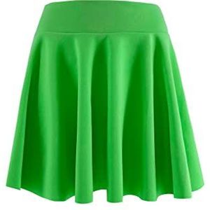 JOPHY & CO. Rok voor meisjes, geplisseerd, midi, veelzijdig, elastische tailleband, kort groen, 6 Jaar