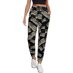 911 Dispatcher Dunne Gele Vlag Vrouwen Joggingbroek Running Joggers Broek Casual Broek Elastische Taille Lange Met Zakken