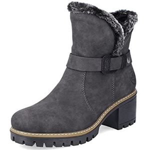 Rieker Y8674 Klassieke enkellaarsjes voor dames, grijs, 39 EU