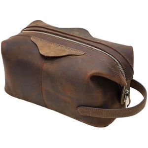 DieffematicDJB draagtas Brand Cosmetic Bag Men Leather Large Capacity Toiletry Bag Travel Portable Storage Wash Organizer Makeup Bag
