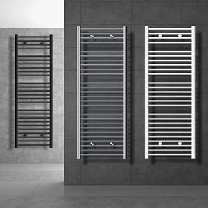 ECD Germany Badkamer Radiator - 500 x 1500 mm - wit - gebogen met zijaansluiting - handdoekdroger radiator