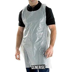 Wegwerp Schorten x200 GENERISE Wegwerp Plastic Schorten - Wit