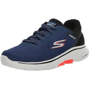 Skechers Go Walk 7-The Construct Sneakers voor heren, marineblauw zwart, 43 EU