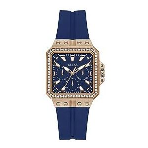 GUESS Vrouwen Analoge Quartz Horloge Met Siliconen Band GW0618L2, Blauw, Eén maat, Klassiek