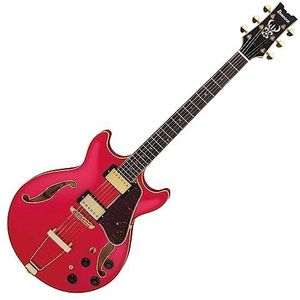 Ibanez Artcore Expressionist AMH90-CRF Cherry Red Flat - Semi-akoestische gitaar