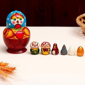AEVVV Handgemaakte Russische Folk Tale Vingerpoppen - Kurochka Ryaba Set voor Kinderen