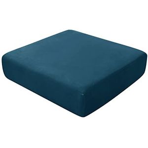 SYLC Kussenhoes voor zitkussen, voor bankkussen, stretch, fluweel, met elastische zoom, groenblauw, 1-zits