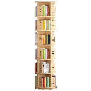 TsoLay Boekenplank boekenplank 360 graden roterende opslag display unit roterende boekenkast boekenplank organizer voor woonkamer, slaapkamer, thuiskantoor boekopslag