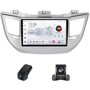 Android 13 Autoradio geldt voor Hyundai Tucson 3 2015-2018 9 inch Touchscreen Autoradio met Wireless Carplay Android Auto Navi GPS Bluetooth FM/RDS Radio+Telecamera Achterkant(B,NF-6)