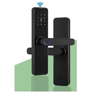 Slim slot Biometrische vingerafdruk deurslot K7 PLUS 8-taal Smart Lock Tuya WiFi-app Ontgrendel slot Elektronisch deurslot(22x165)