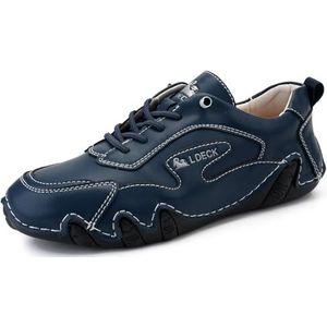 Women Orthopedic Walking Shoes For Women Soft Soled Pure Cowhide Corrective Loafers For Women Walking Boots For Women (Color : Blue, Size : 37 EU)