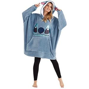 Disney-hoodiedeken, extra grote fleecehoodie met Stitch, Disney-cadeaus, Blauw, one size