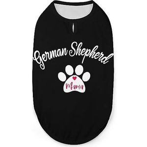 Duitse herder moeder poot hond shirts huisdier zomer T-shirts mouwloze tank top ademend voor kleine puppy en katten
