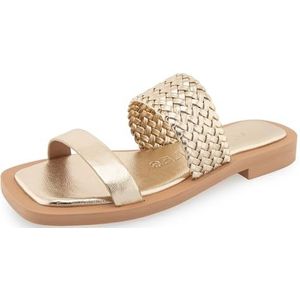 Aerosoles St.Lukes schuifsandalen voor dames, Zacht goudkleurig polyurethaan, 39.5 EU