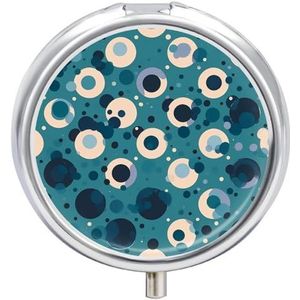 Ronde pillendoos 3 compartimenten draagbare medicijnpillendoos één maat pillendoos voor zakpillenorganisator en vitaminecontainers voor reizen