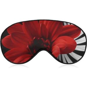 Slaapmasker met rode bloemen, licht blokkerend oogmasker, comfortabel en zacht, oogbedekking met elastiek, geschikt voor mannen en vrouwen, geschikt voor reizen en slapen