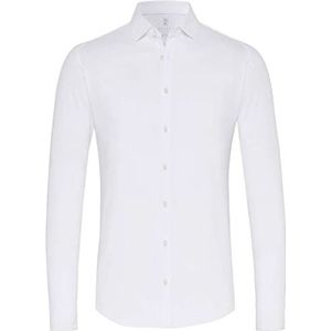 DESOTO Heren jerseyhemd - strijkvrij, Solid White, XXL