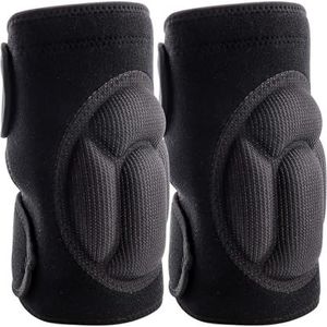 Knieondersteuning, Beschermende Tuinkniebeschermer Antislip Anti-botsing Kniebeschermer Unisex Kniebandages(Black-Pink edge,S)